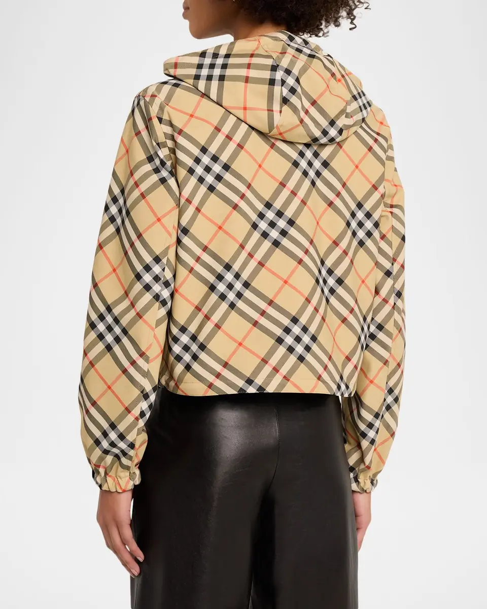Burberry Reversible Check Crop Zip Jacket | Thumbnail 2