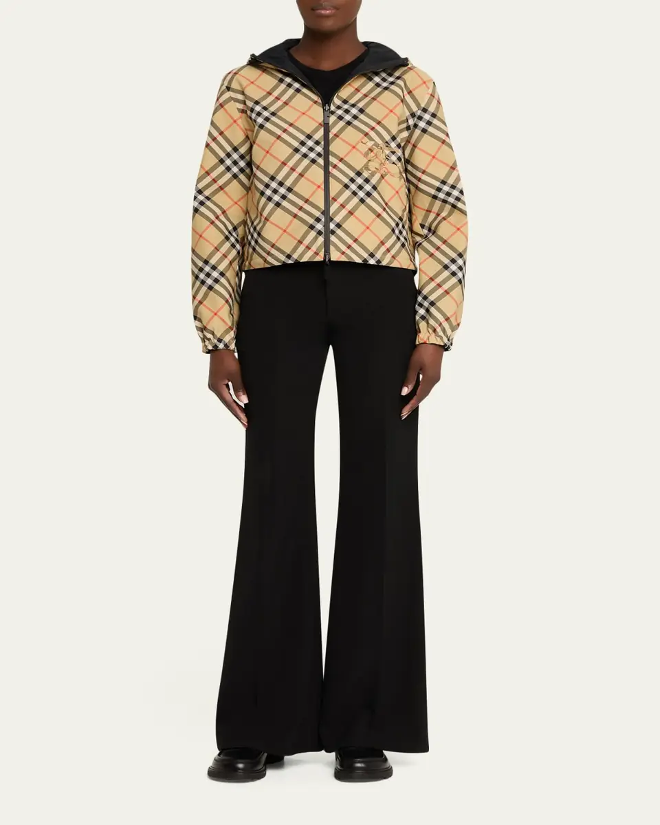 Burberry Reversible Check Crop Zip Jacket | Thumbnail 6