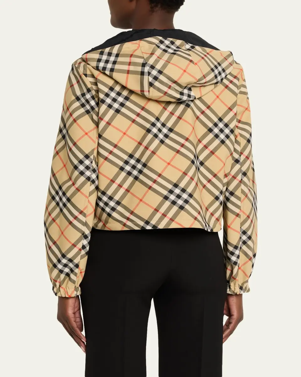 Burberry Reversible Check Crop Zip Jacket | Thumbnail 7