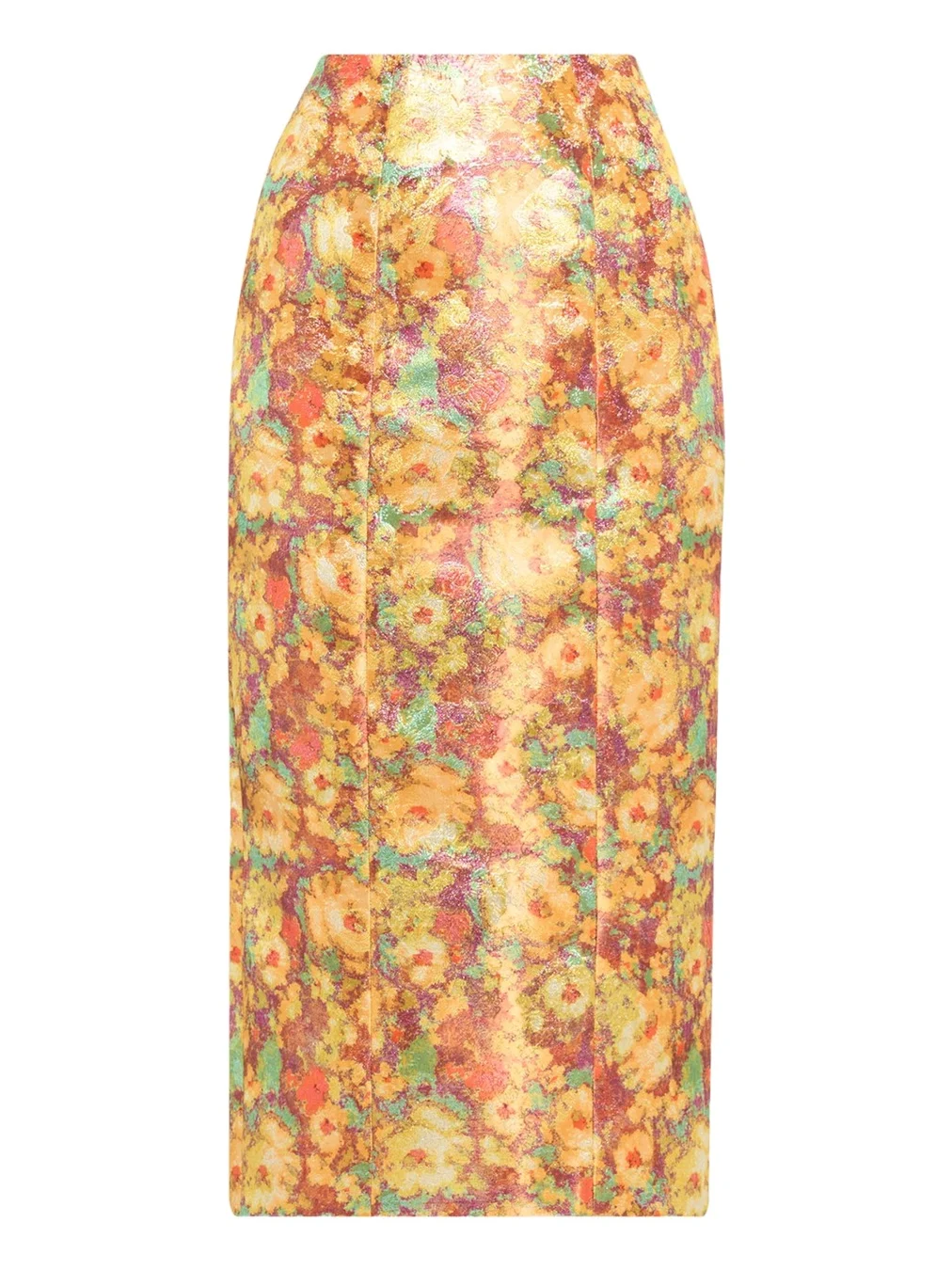 Tammy Metallic Floral Jacquard Midi Skirt