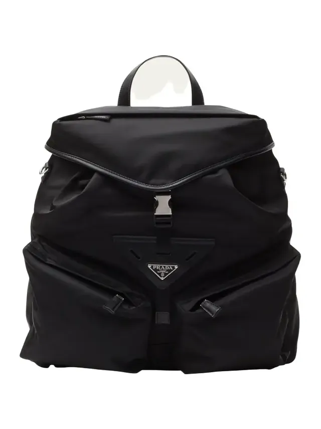 Men's Re-Nylon and Leather Backpack