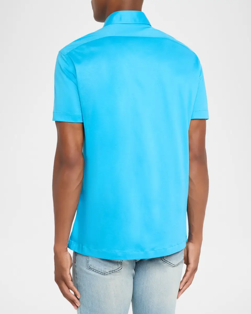Kiton Men's Cotton Classic-Fit Polo Shirt | Thumbnail 2 Kiton Men's Cotton Classic-Fit Polo Shirt | Thumbnail 2
