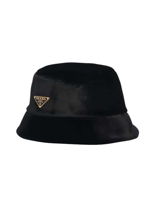 Logo Velvet Bucket Hat Logo Velvet Bucket Hat