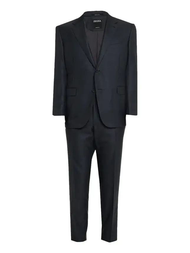 Men's Wool Woven Plaid Two-Piece Suit Men's Wool Woven Plaid Two-Piece Suit