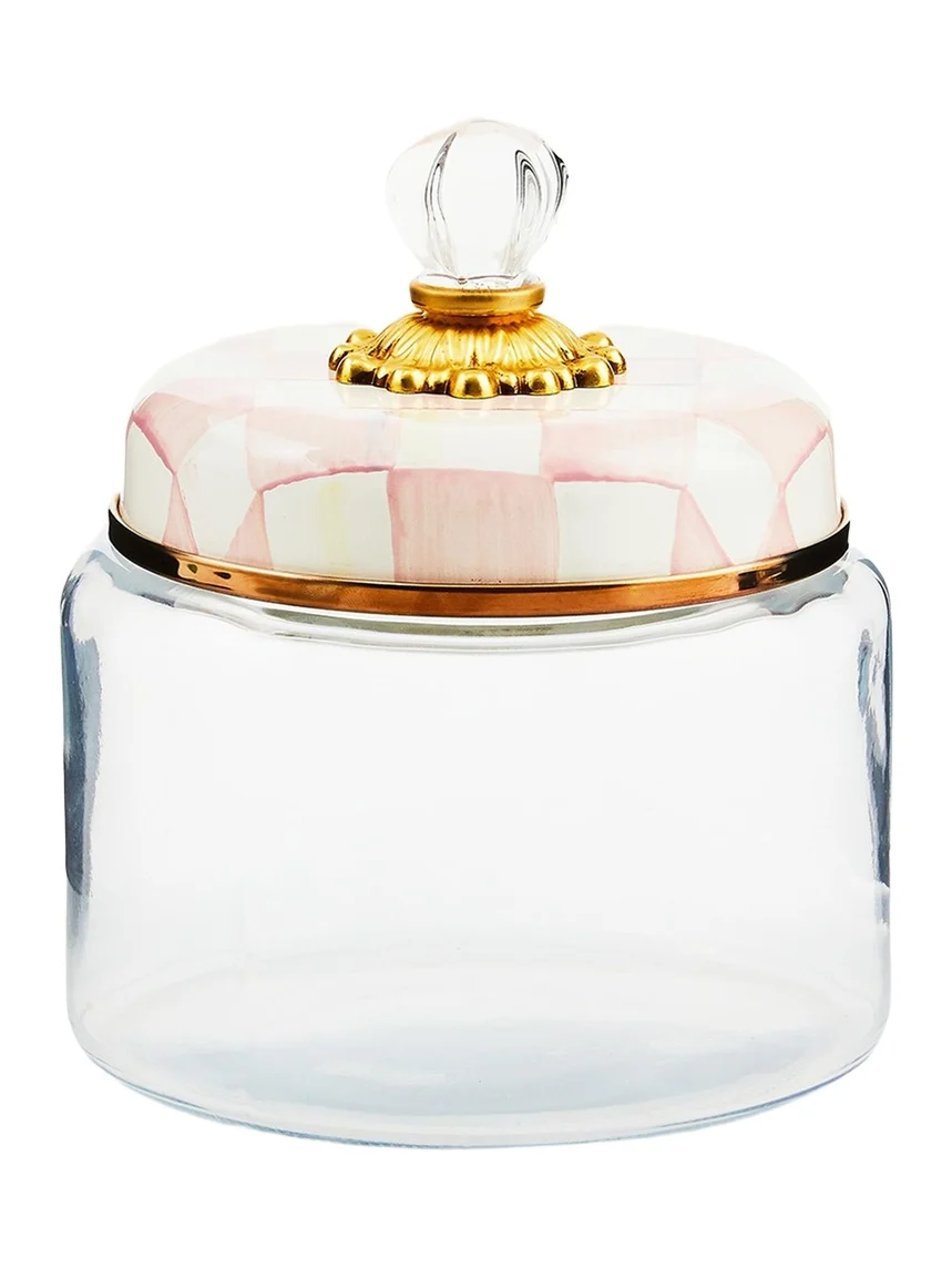 MacKenzie-Childs Rosy Check Kitchen Canister, Small