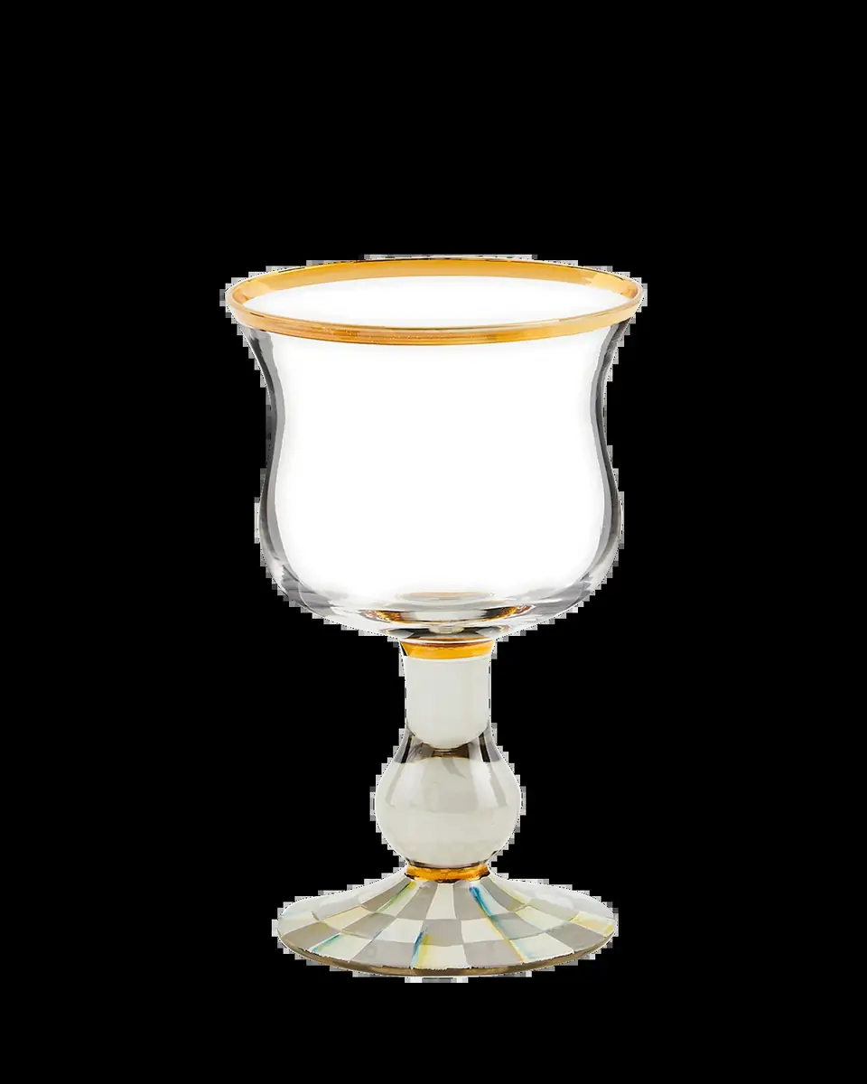 MacKenzie-Childs Sterling Check Wine Glass | Thumbnail 2 MacKenzie-Childs Sterling Check Wine Glass | Thumbnail 2