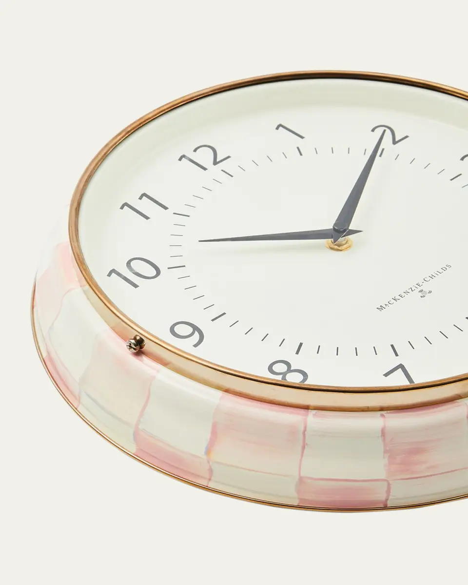 MacKenzie-Childs Rosy Check School Clock | Thumbnail 2 MacKenzie-Childs Rosy Check School Clock | Thumbnail 2