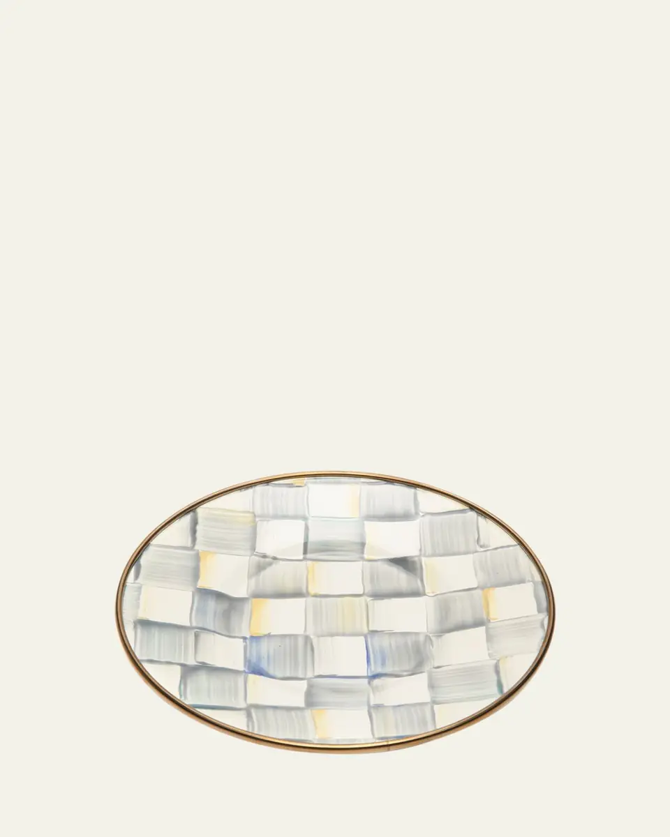MacKenzie-Childs Sterling Check Enamel Saucer | Thumbnail 2 MacKenzie-Childs Sterling Check Enamel Saucer | Thumbnail 2