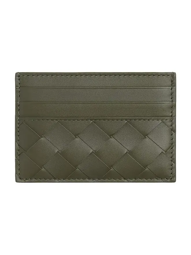 Men's Intrecciato Leather Card Case Men's Intrecciato Leather Card Case