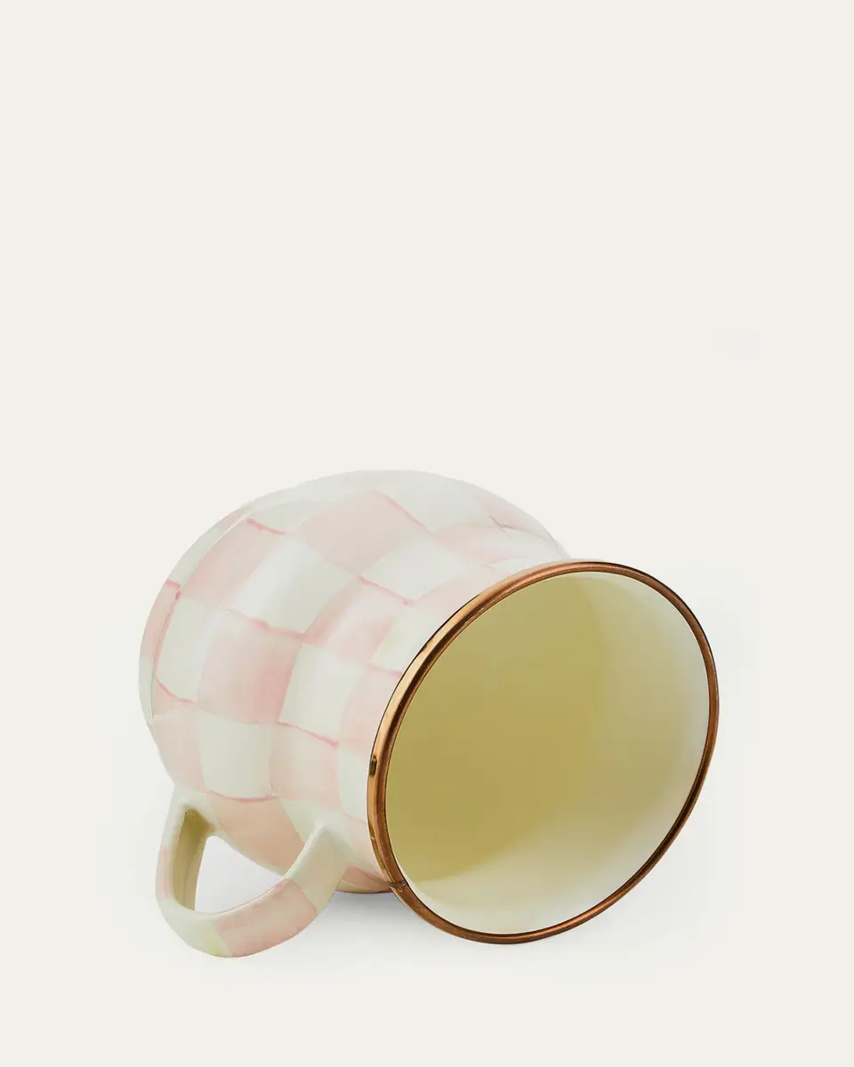 MacKenzie-Childs Rosy Check Enamel Mug | Thumbnail 2