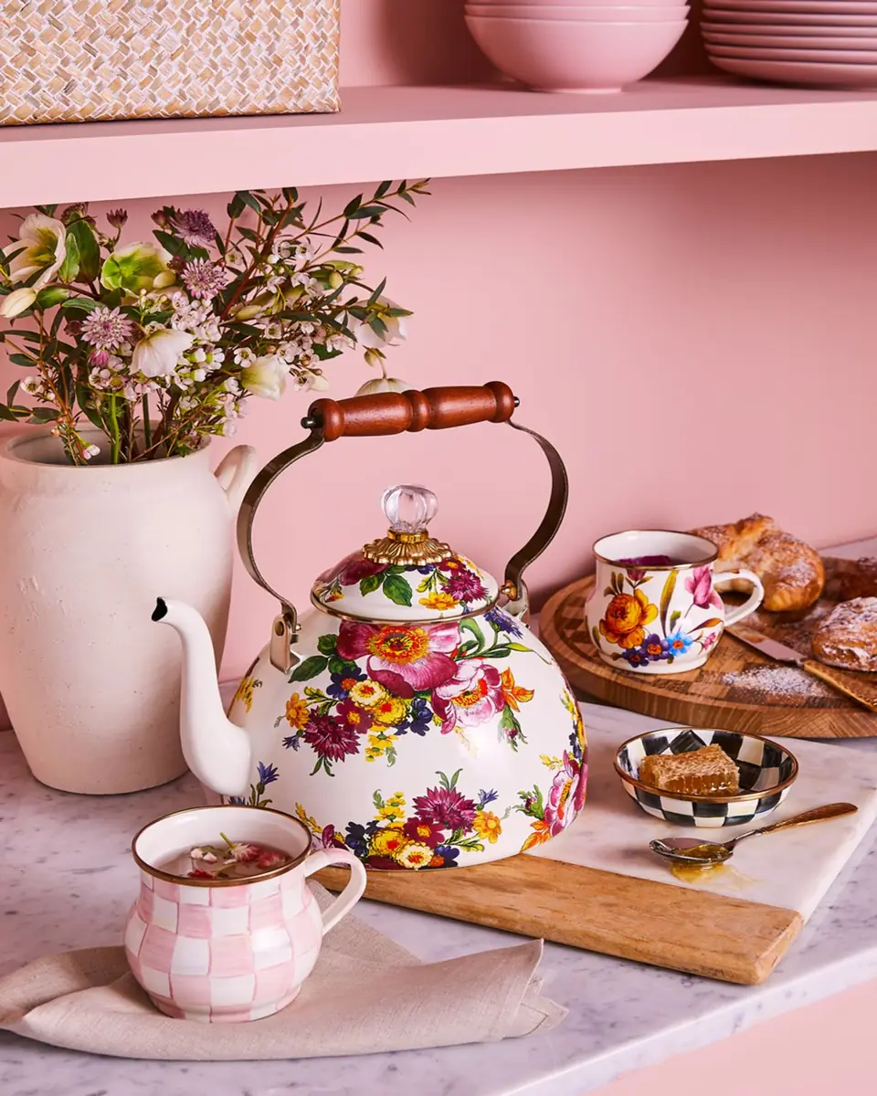 MacKenzie-Childs Rosy Check Enamel Mug | Thumbnail 4