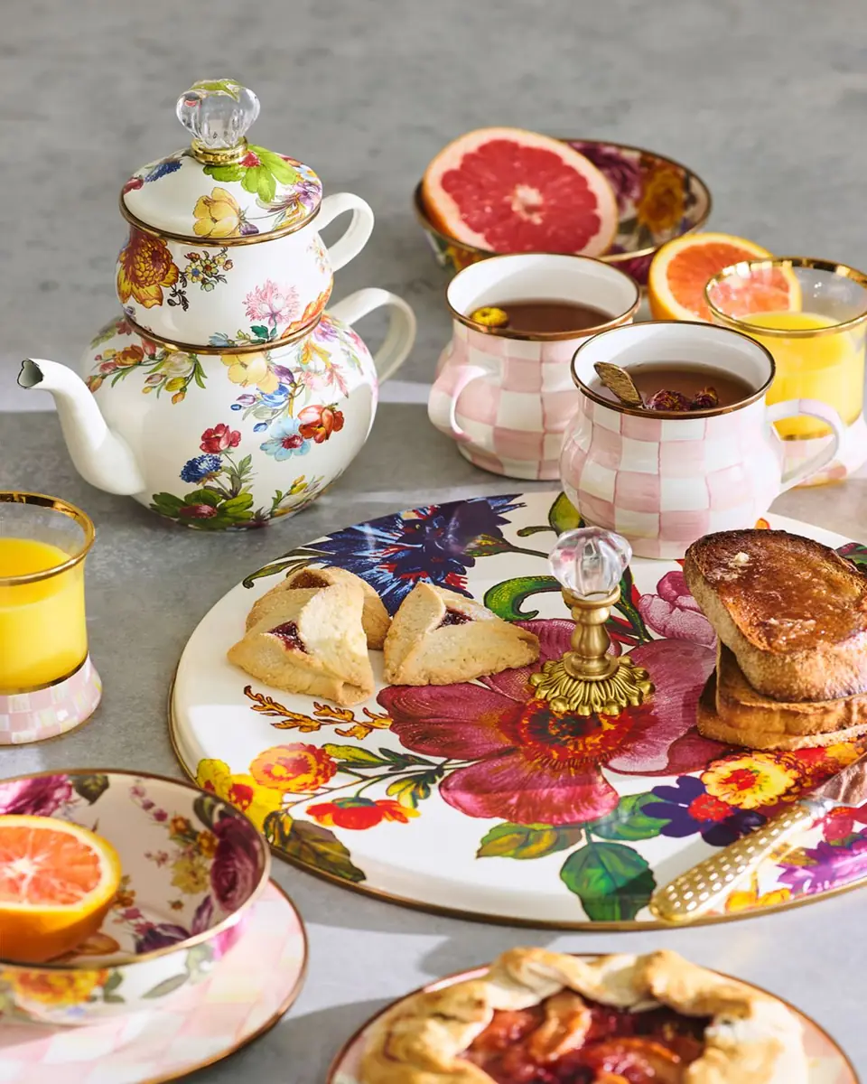 MacKenzie-Childs Rosy Check Enamel Mug | Thumbnail 5