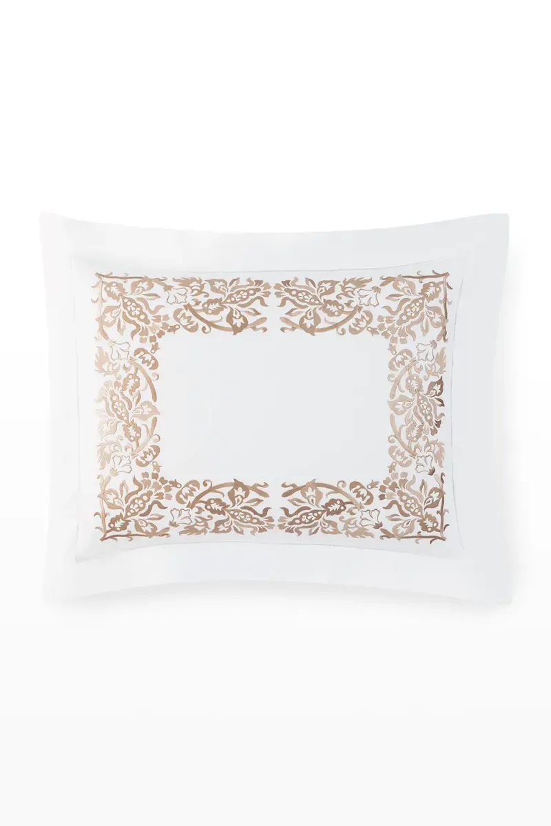 Sferra Saxon King Embroidered Sham | Thumbnail 4 Sferra Saxon King Embroidered Sham | Thumbnail 4