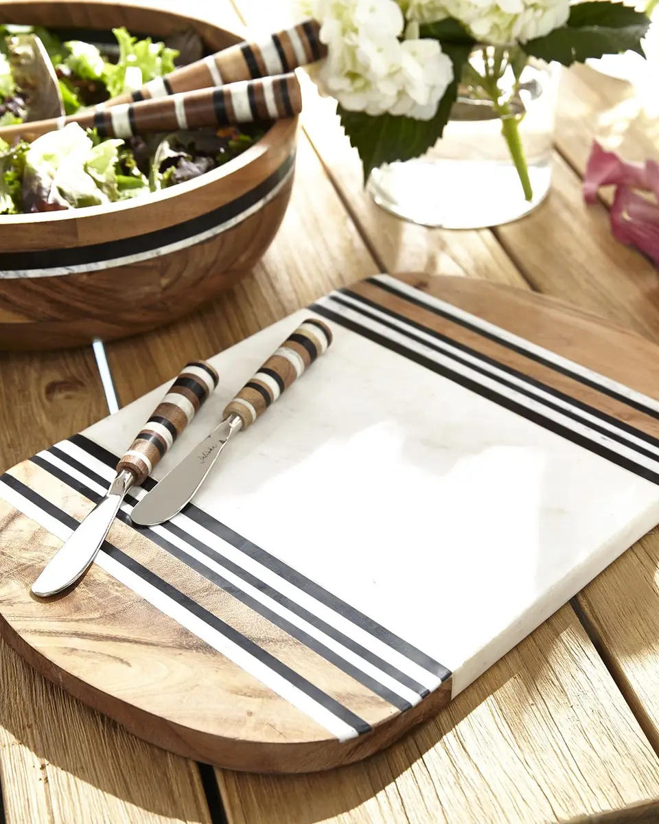 Juliska Stonewood Stripe 15" Serving Board with Spreader | Thumbnail 2 Juliska Stonewood Stripe 15" Serving Board with Spreader | Thumbnail 2
