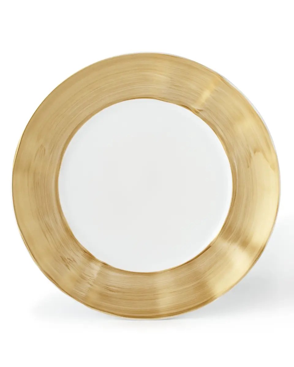 Neiman Marcus 12-Piece Gold Brushstroke Dinnerware Set | Thumbnail 3 Neiman Marcus 12-Piece Gold Brushstroke Dinnerware Set | Thumbnail 3