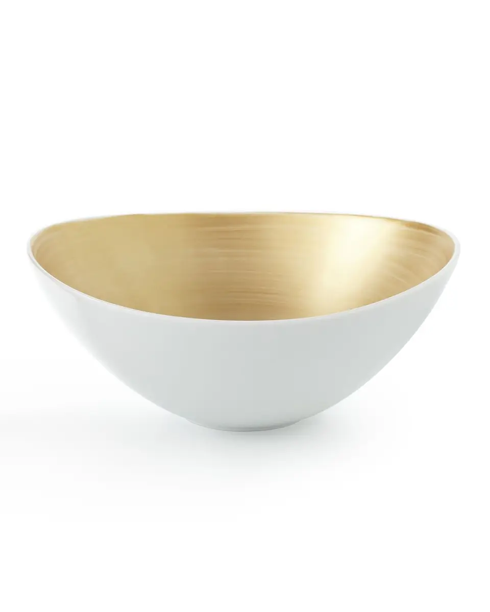 Neiman Marcus 12-Piece Gold Brushstroke Dinnerware Set | Thumbnail 4 Neiman Marcus 12-Piece Gold Brushstroke Dinnerware Set | Thumbnail 4