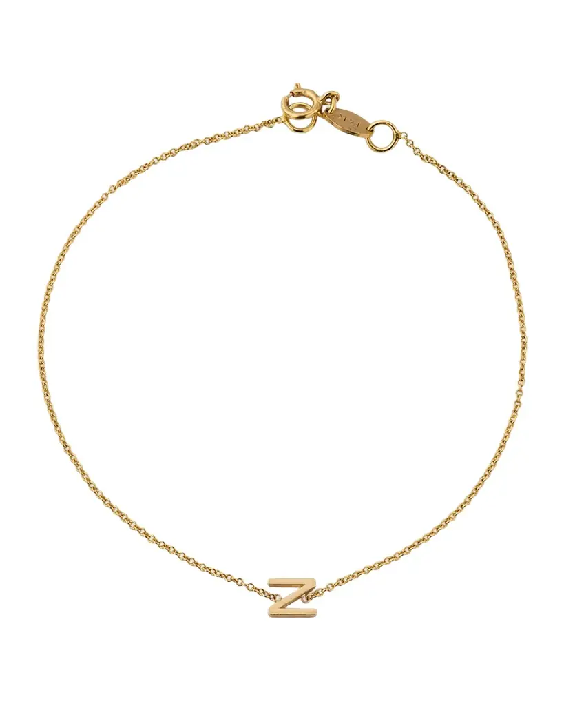 Maya Brenner Designs 14k Yellow Gold Letter Bracelet | Image 1 Maya Brenner Designs 14k Yellow Gold Letter Bracelet | Image 1