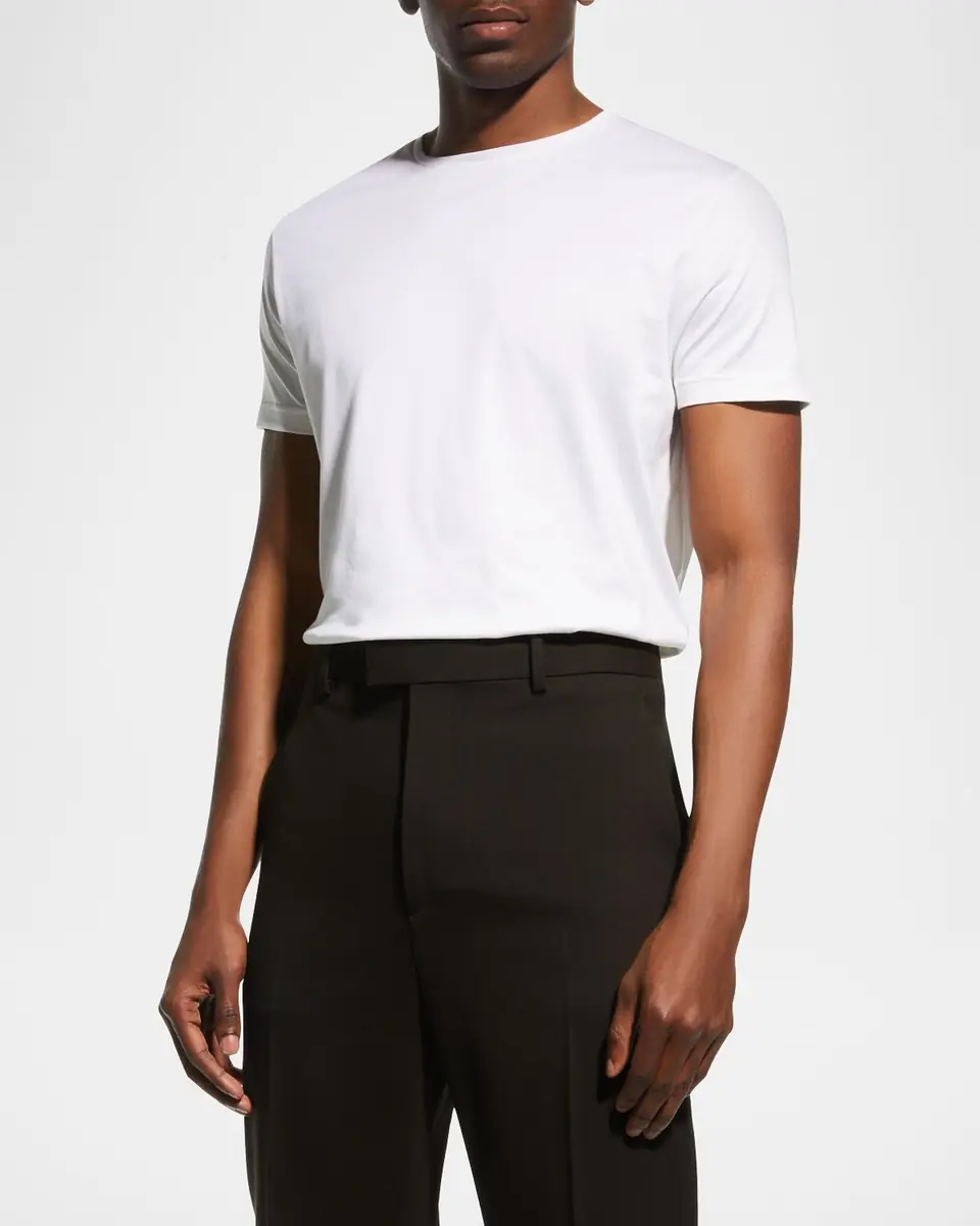 Loro Piana Men's Silk Cotton Jersey T-Shirt | Thumbnail 3