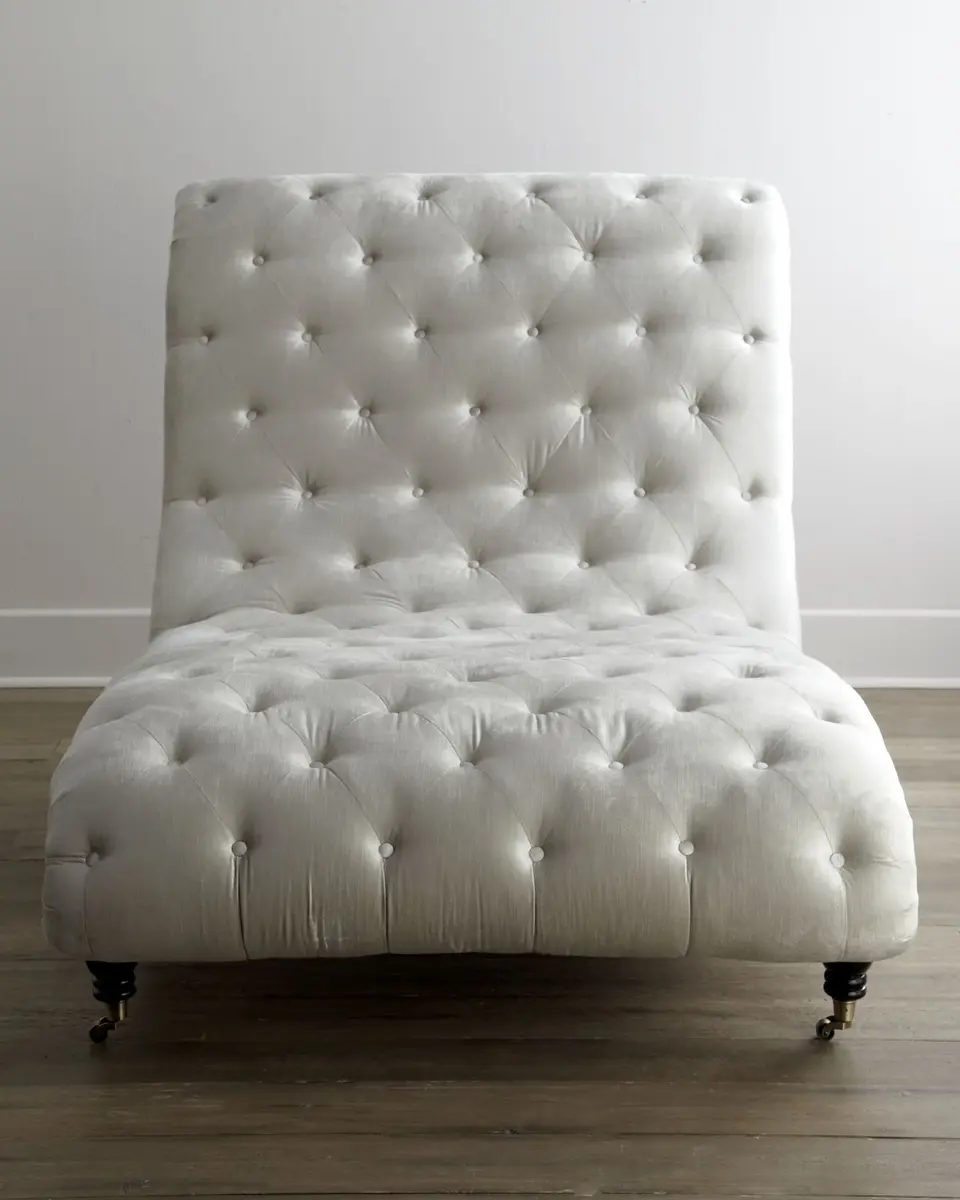 Haute House Tufted Silver Chaise