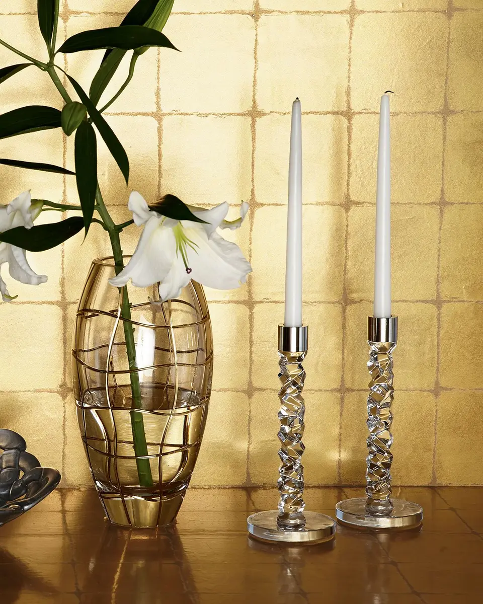 Orrefors Two Carat Candlesticks