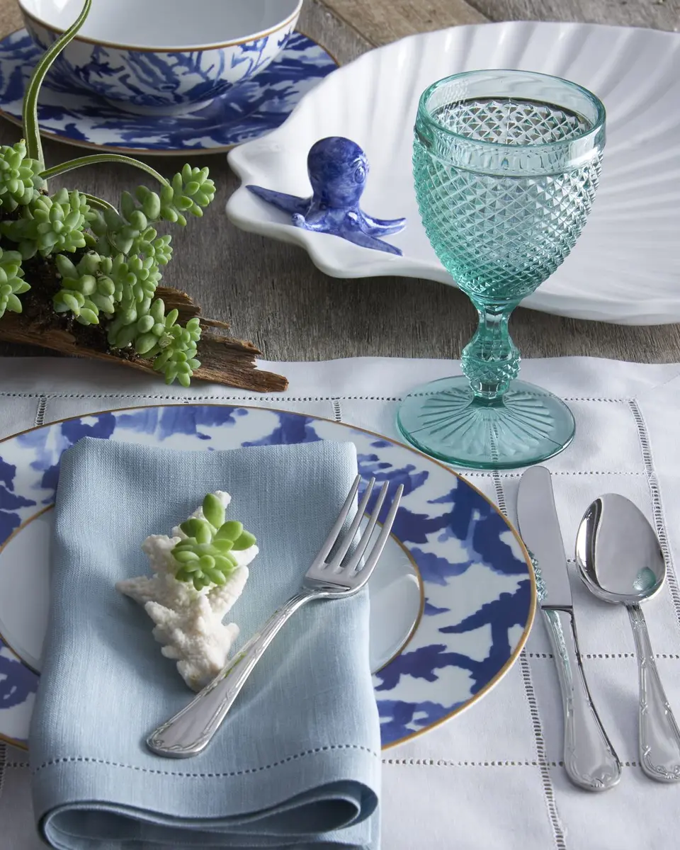 Neiman Marcus 12-Piece Coastal Chic Dinnerware Set | Thumbnail 2