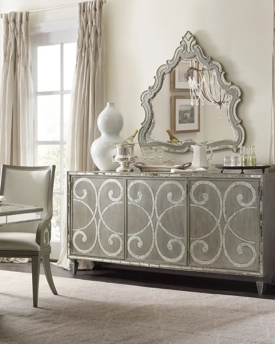 Hooker Furniture Juliet Mirrored Buffet | Image 1 Hooker Furniture Juliet Mirrored Buffet | Image 1