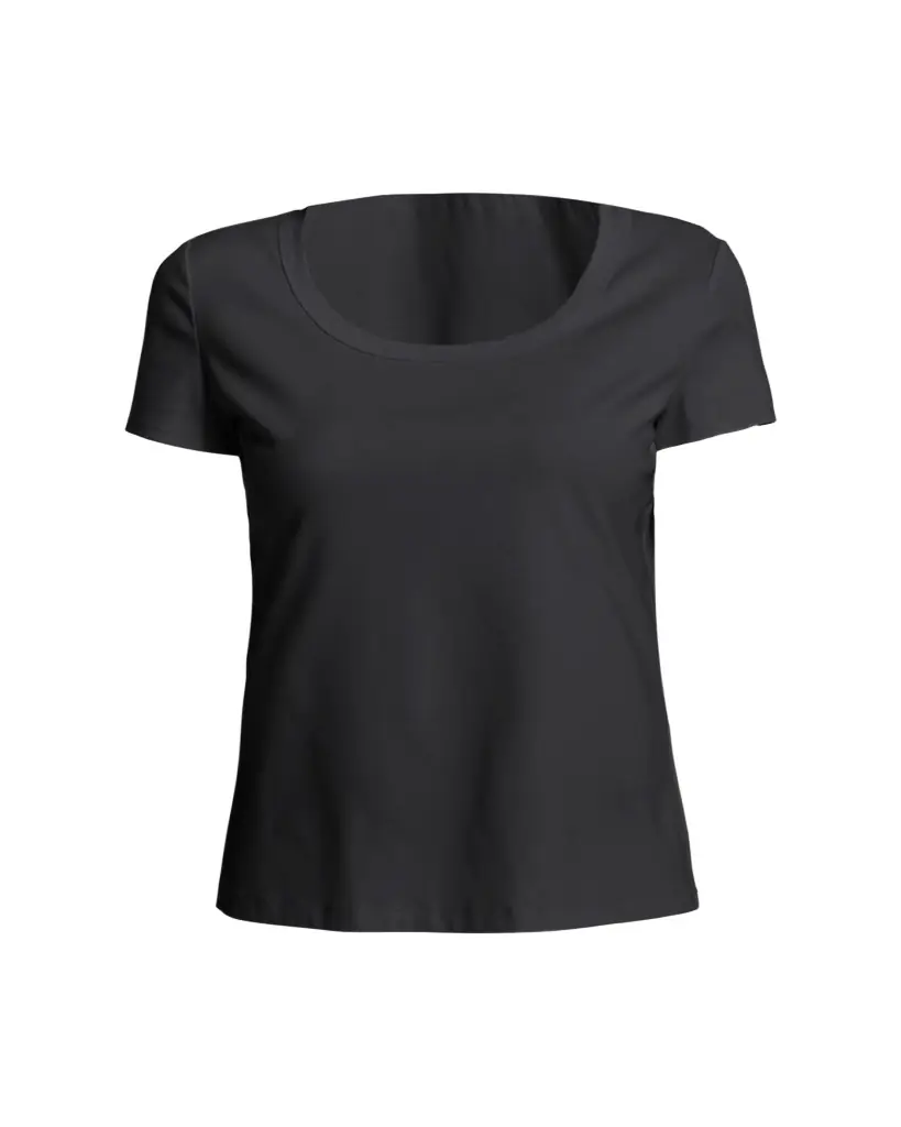 Lafayette 148 New York Cotton-Stretch Basic Tee | Image 1 Lafayette 148 New York Cotton-Stretch Basic Tee | Image 1