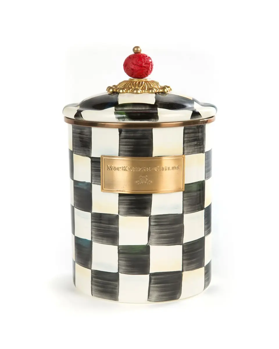 MacKenzie-Childs Courtly Check Large Canister | Thumbnail 2 MacKenzie-Childs Courtly Check Large Canister | Thumbnail 2