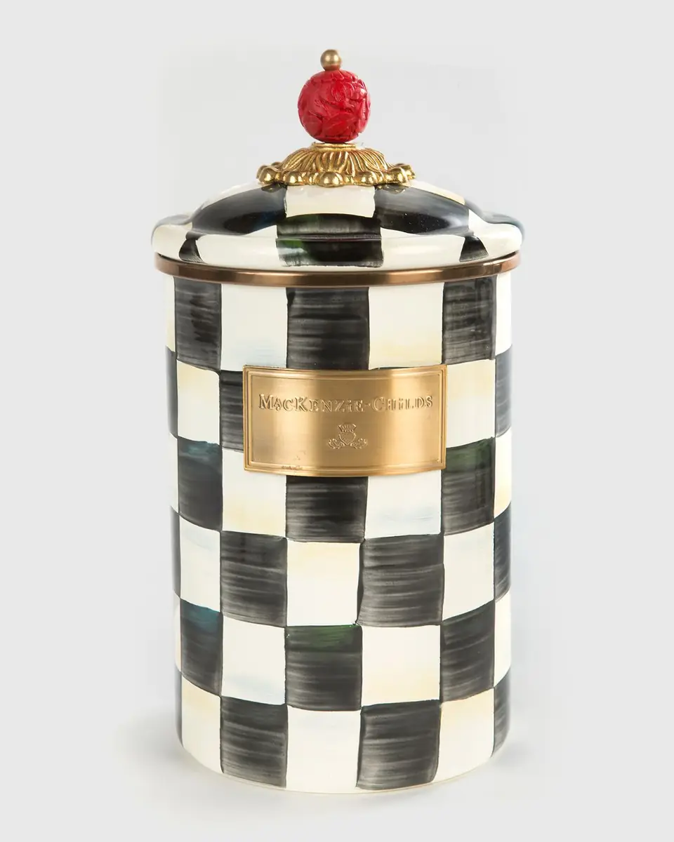MacKenzie-Childs Courtly Check Large Canister | Thumbnail 4 MacKenzie-Childs Courtly Check Large Canister | Thumbnail 4