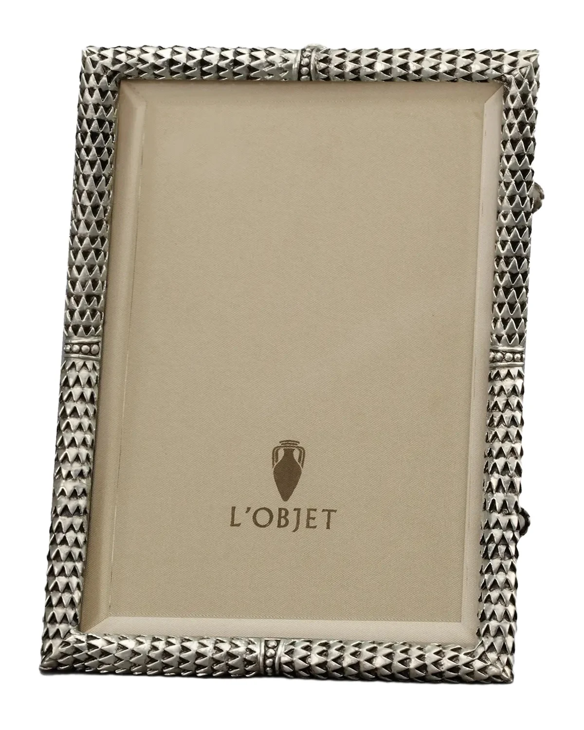 L'Objet Scales Platinum-Plated Picture Frame