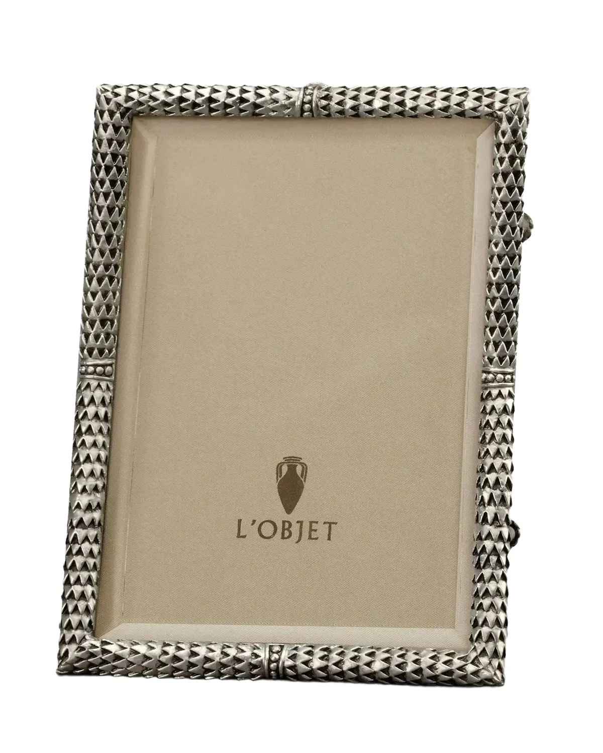 L'Objet Scales Platinum-Plated Picture Frame