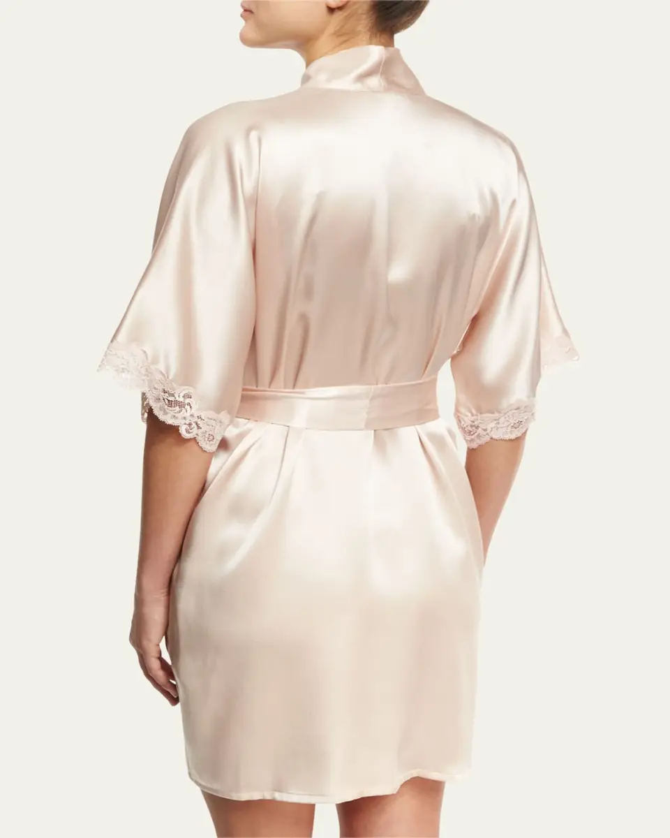 Christine Lingerie Bijoux Short Silk Robe | Thumbnail 14