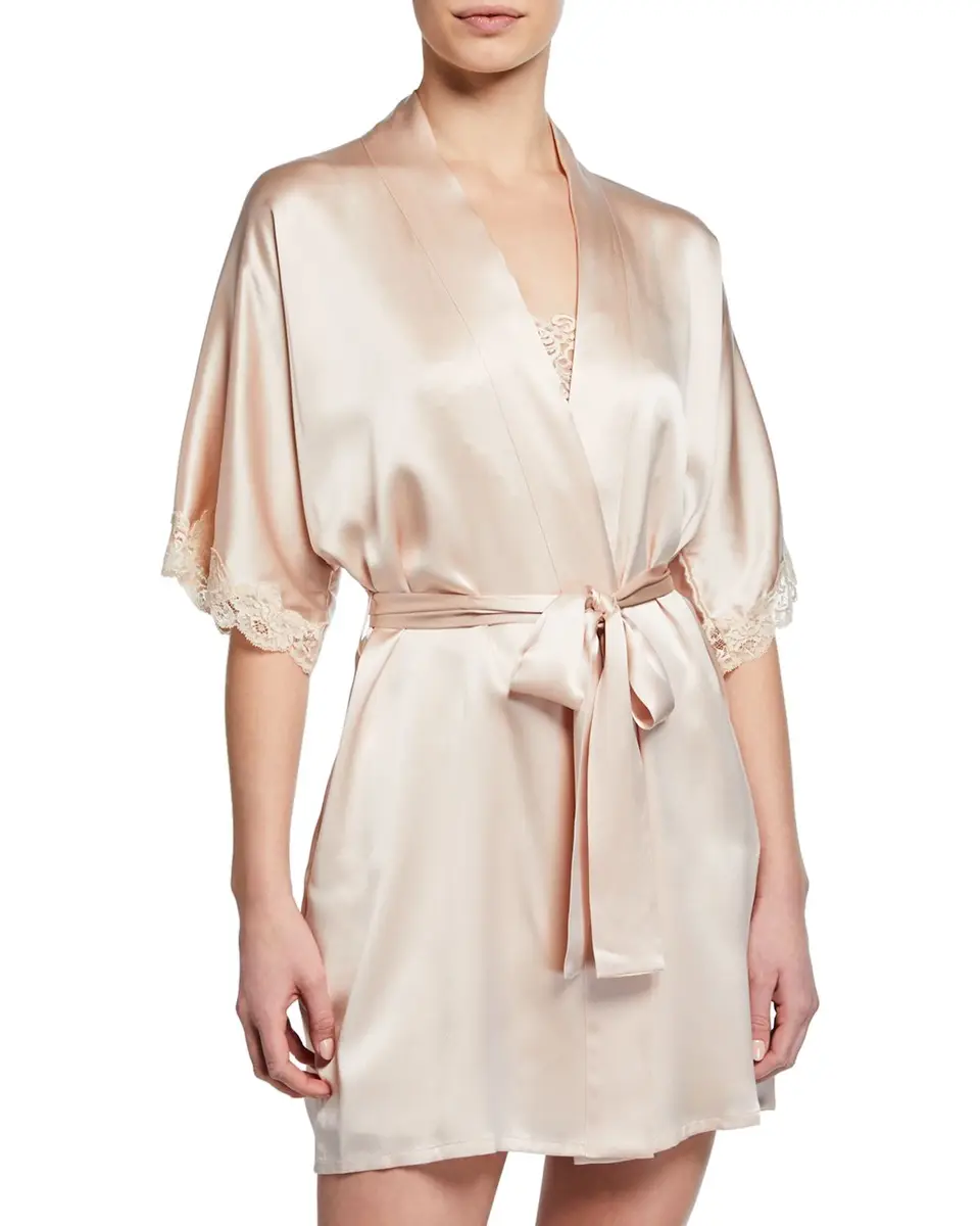 Christine Lingerie Bijoux Short Silk Robe | Thumbnail 5