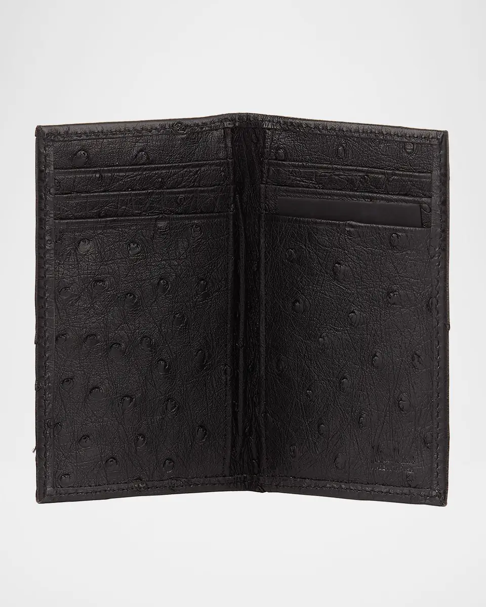 Abas Ostrich Bi-Fold Card Case | Thumbnail 2