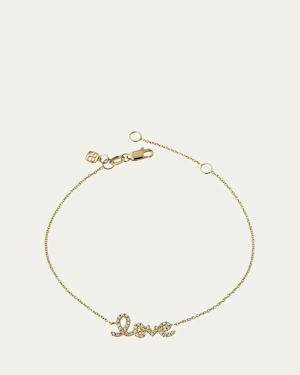 Sydney Evan Small Yellow Gold Diamond Love Bracelet | Thumbnail 2