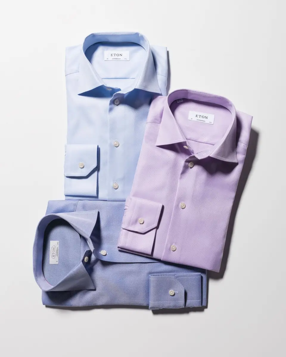 Eton Contemporary-Fit Cavalry Twill Dress Shirt | Thumbnail 3 Eton Contemporary-Fit Cavalry Twill Dress Shirt | Thumbnail 3