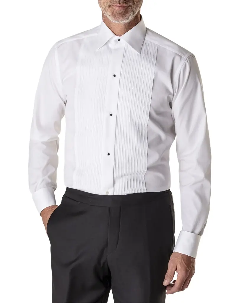 Contemporary-Fit Pleated Bib Formal Shirt Contemporary-Fit Pleated Bib Formal Shirt