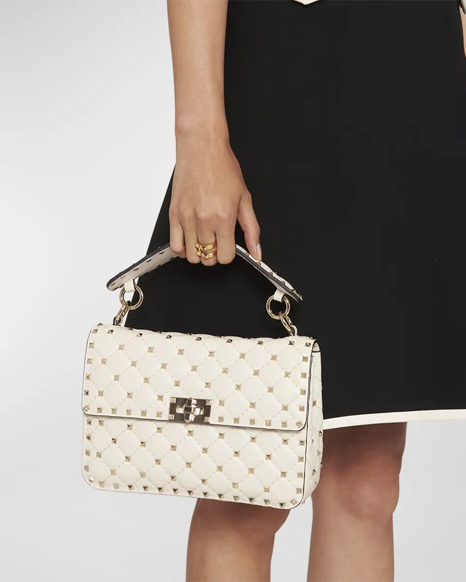 Valentino Garavani Rockstud Spike Medium Quilted Top-Handle Bag | Thumbnail 3