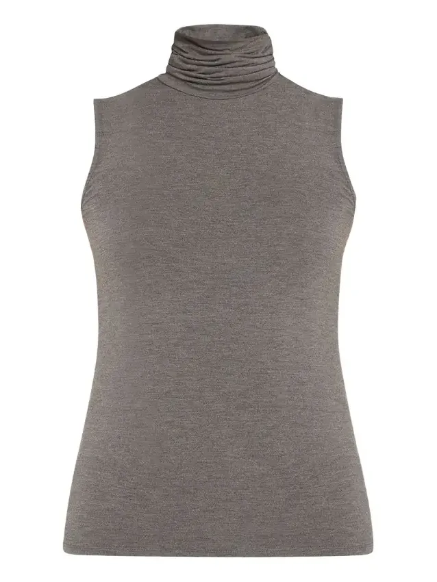 Soft Touch Sleeveless Stretch Turtleneck Soft Touch Sleeveless Stretch Turtleneck