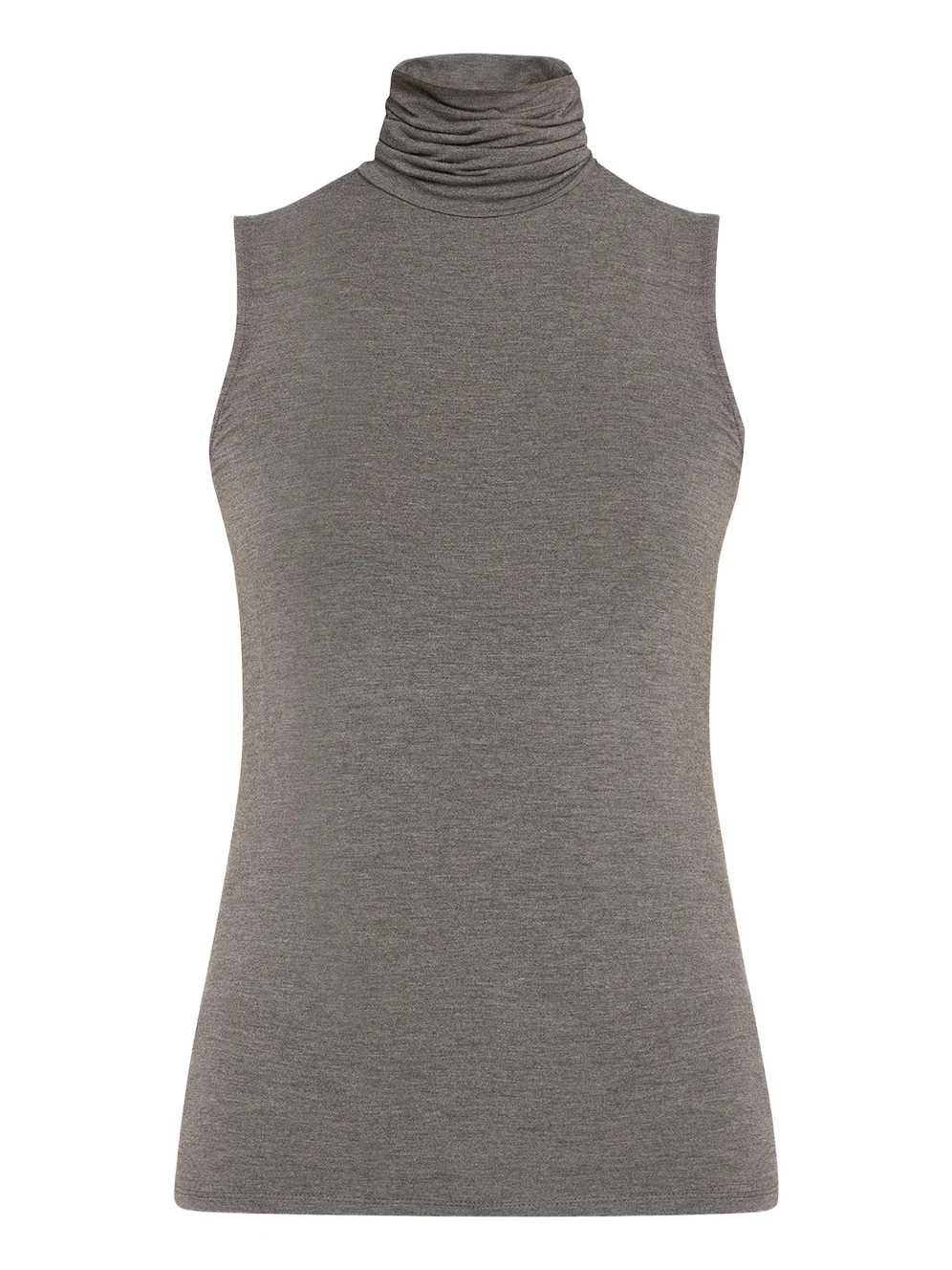 MAJESTIC FILATURES Soft Touch Sleeveless Stretch Turtleneck