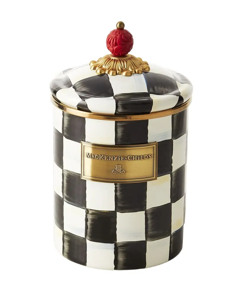 MacKenzie-Childs Courtly Check Medium Canister