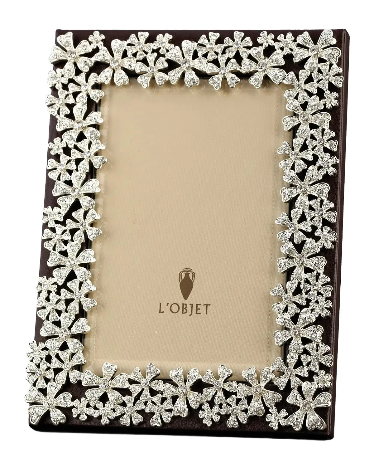L'Objet Platinum-Plated Swarovski® Crystal Garland Picture Frame