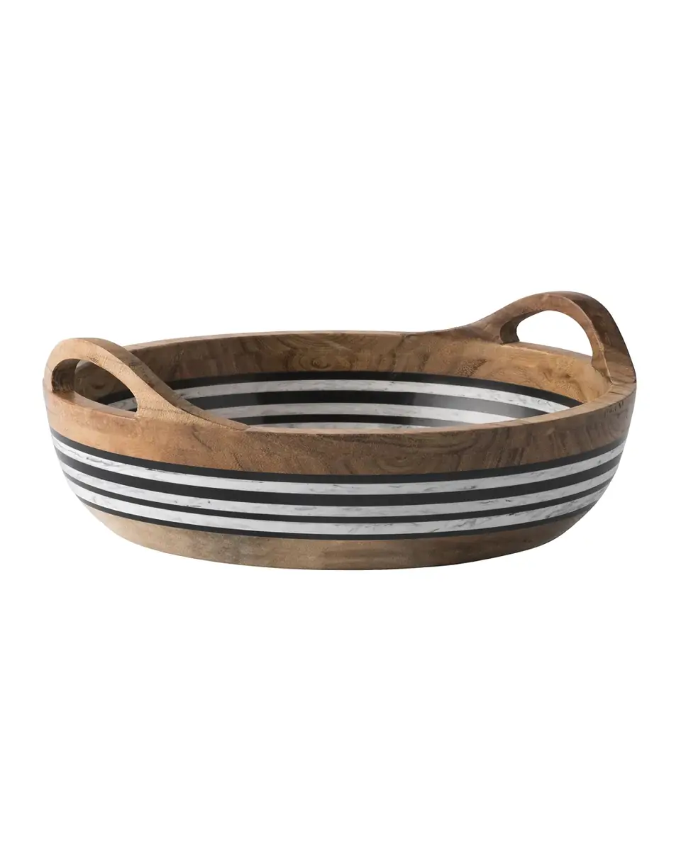 Juliska Stonewood Stripe 11" Round Handled Bowl | Thumbnail 2