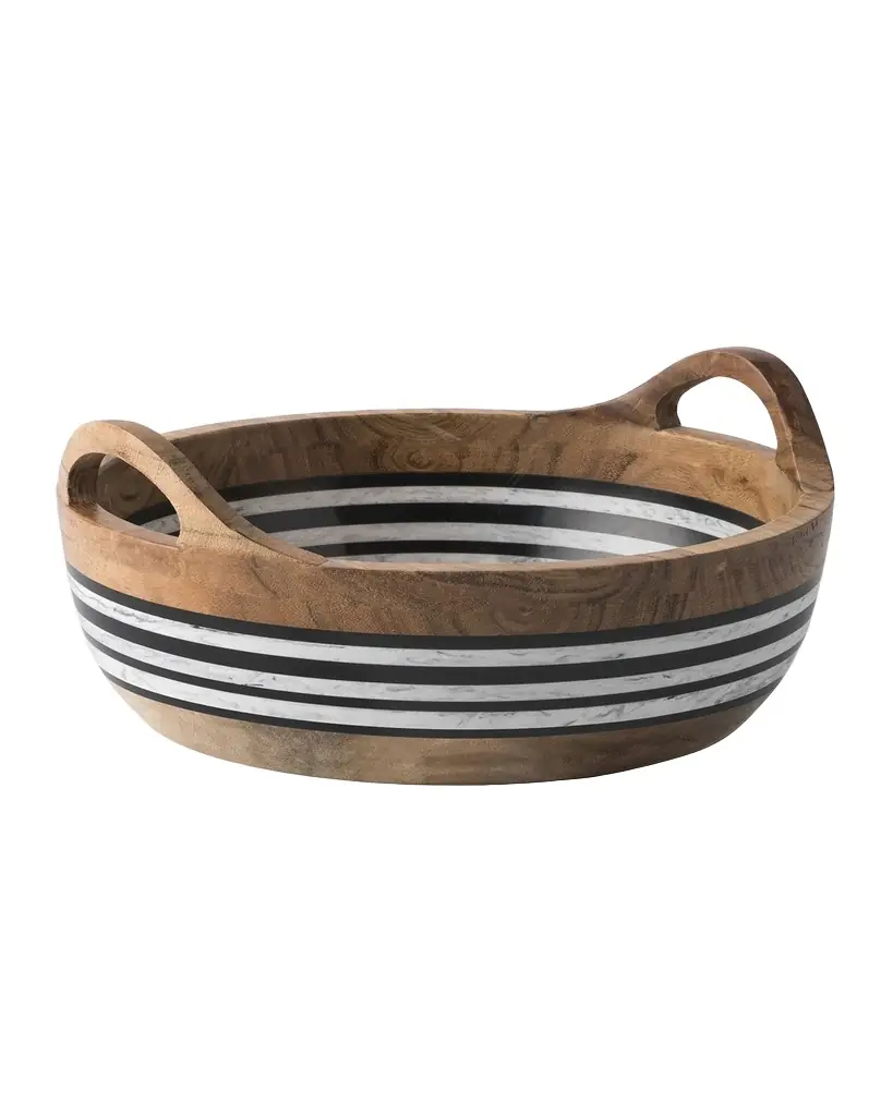 Juliska Stonewood Stripe 11" Round Handled Bowl