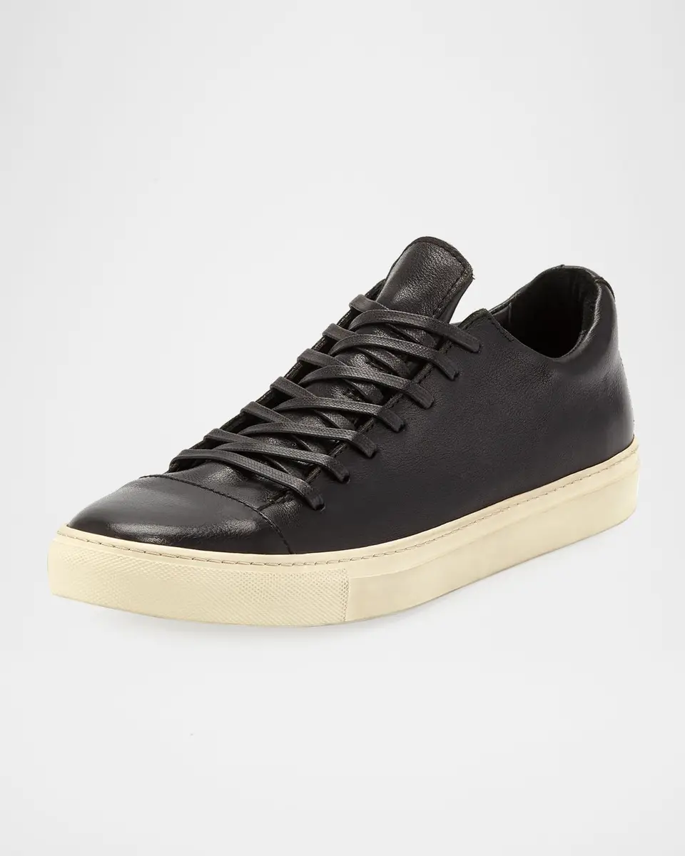 JOHN VARVATOS Men's Reed Leather Low-Top Sneakers | Thumbnail 2 JOHN VARVATOS Men's Reed Leather Low-Top Sneakers | Thumbnail 2