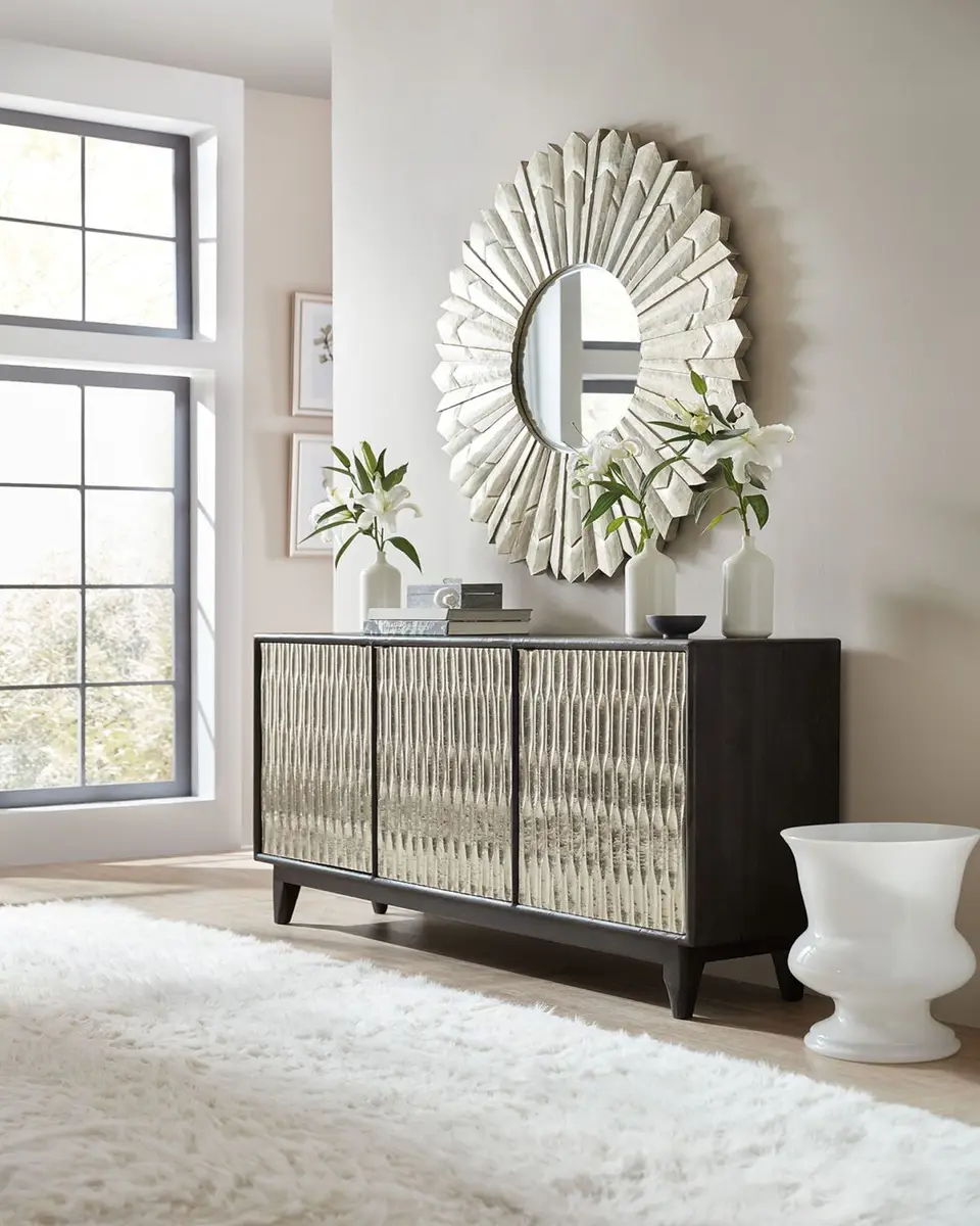 Hooker Furniture Shimmer Three-Door Credenza | Thumbnail 2 Hooker Furniture Shimmer Three-Door Credenza | Thumbnail 2