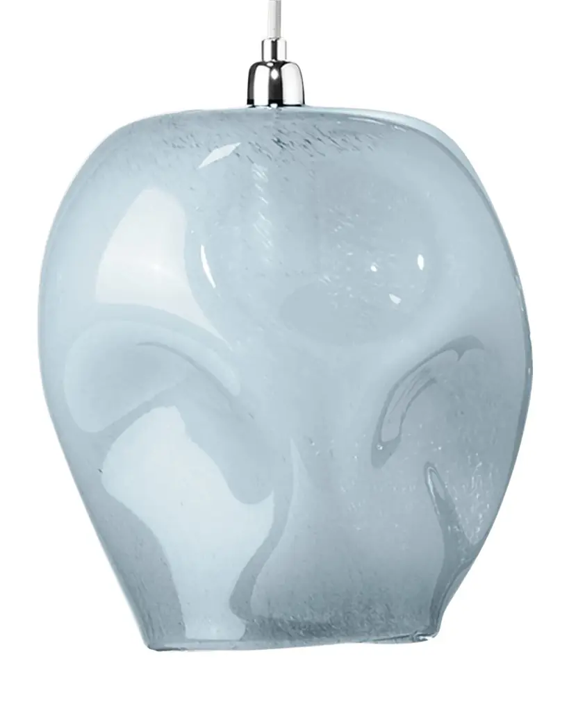 Jamie Young Large Dimple Blue Glass Pendant
