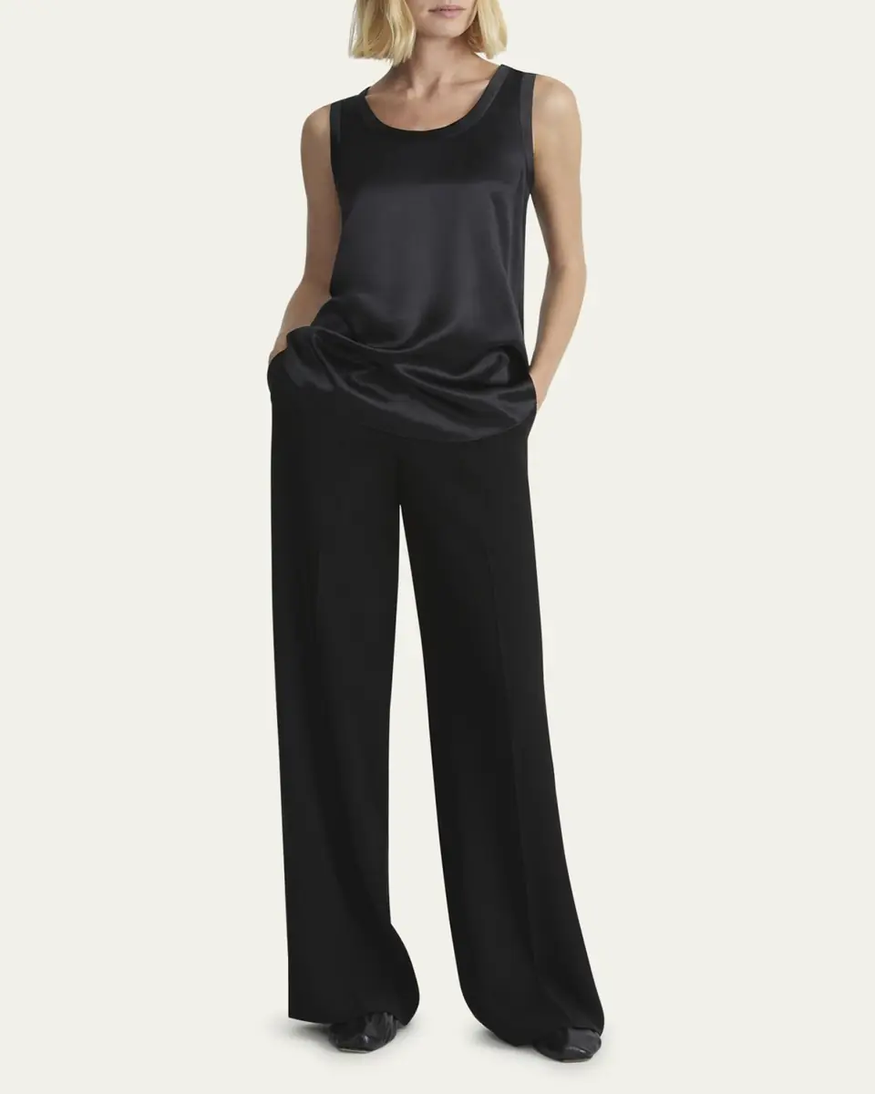 Lafayette 148 New York Perla Luxe Reversible Silk Charmeuse Shell | Thumbnail 2