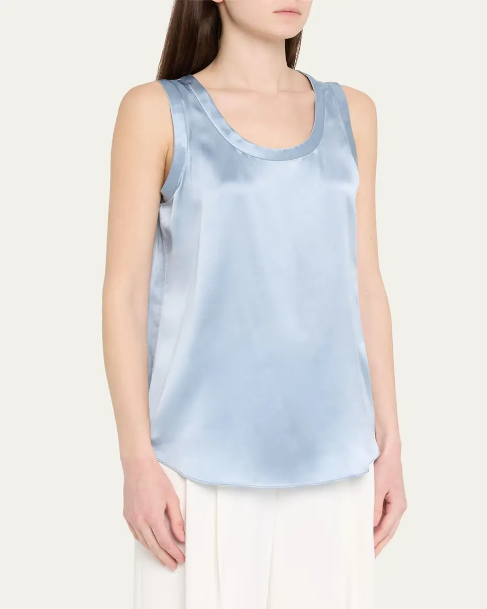 Lafayette 148 New York Perla Luxe Reversible Silk Charmeuse Shell | Thumbnail 12