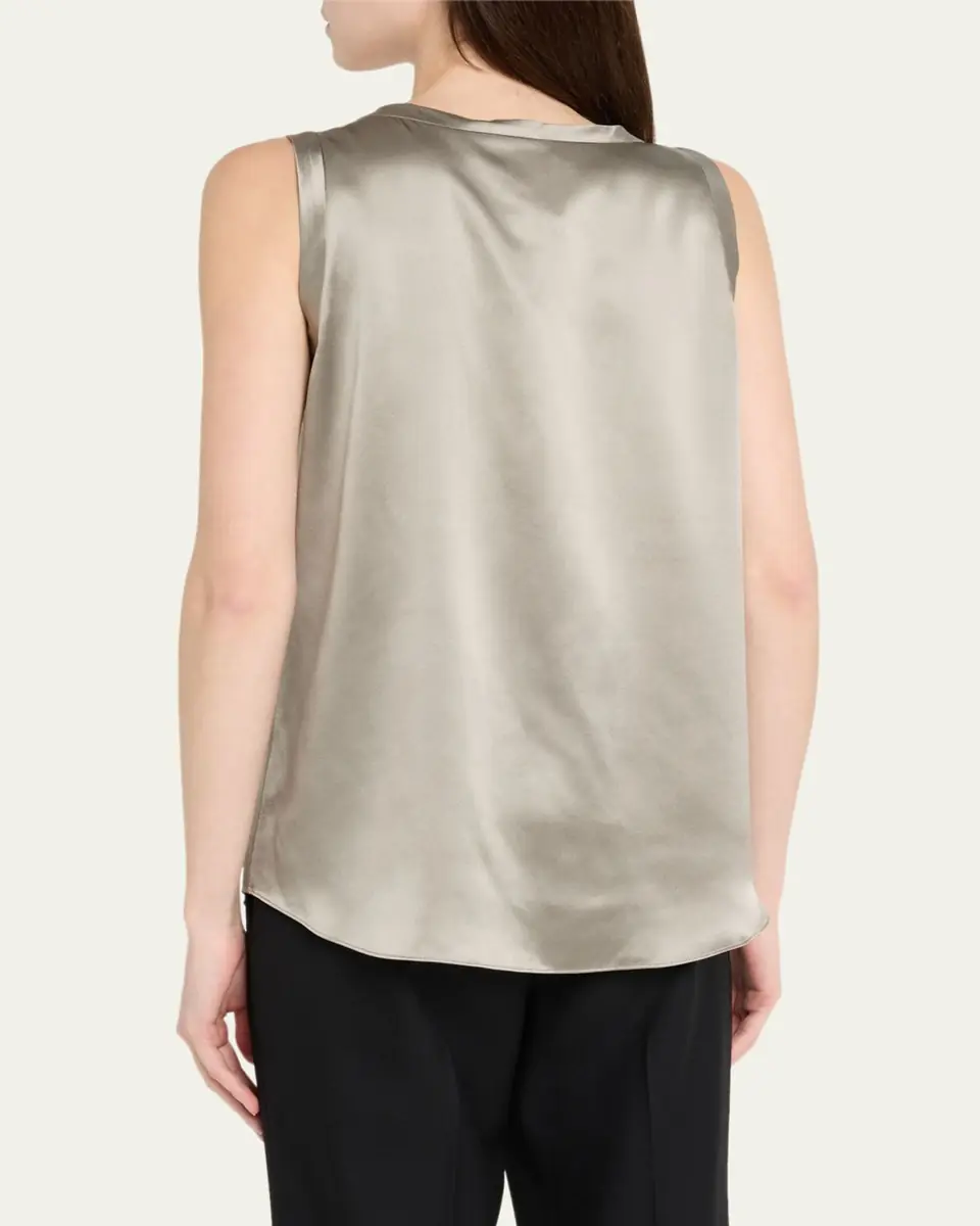Lafayette 148 New York Perla Luxe Reversible Silk Charmeuse Shell | Thumbnail 15